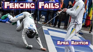 Nearly 2 minutes of epee fencers falling over  Fencing Fails [upl. by Narruc590]