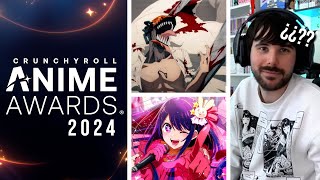 MIS VOTOS A LOS CRUNCHYROLL ANIME AWARDS 2024 [upl. by Schiro]