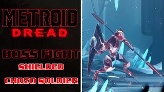 Metroid Dread  Shielded Chozo Soldier Boss Fight [upl. by Suitangi259]