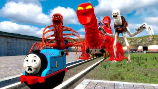 Building a Thomas Train Chased By Cursed James Train And Cursed Toby Train in Garrys Mod [upl. by Enitsenre836]