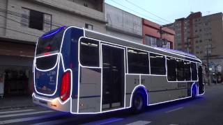 Illuminated Caio Millennium BRT Brazilian Buses [upl. by Annodas]