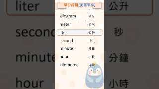 單位相關二 英語單字 英文單字學習 shorts 背英文單字 英語實用單字 [upl. by Saihttam523]