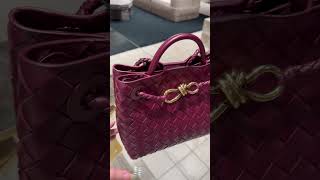 BOTTEGA VENETA ANDIAMO BAG IN BEAUTIFUL BAROLO COLOR bottegavenetaandiamodesignerbagsshorts [upl. by Htenay]