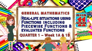 Reallife situations using functions Gen Math Qtr1 Week1A amp Week1B [upl. by Jemima]