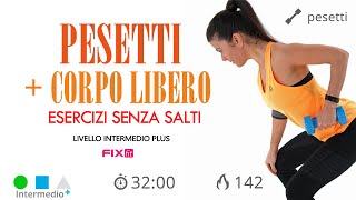 Allenamento Completo Tonificazione Total Body Senza Salti Con Pesetti [upl. by Okier]