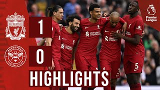 HIGHLIGHTS Liverpool 10 Brentford  Salah scores again in Anfield win [upl. by Meil498]