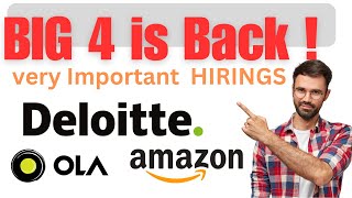 Deloitte Hiring  PANASONIC  OLA  KPMG  Amazon  Fresher Hiring  Experienced JOBS  2023 2024 [upl. by Kyne238]