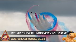 THE BEST OF THE RAF RED ARROWS 60TH ANNIVERSARY DISPLAY COSFORD AIR SHOW 2024 [upl. by Eyllom]