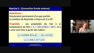 Exercice 2 Convection forcée externe cas dun cylindre [upl. by Halfon484]