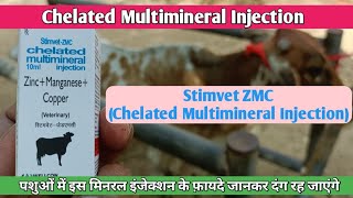 Chelated Multimineral ZinkManganeseCopper Stimvet ZMC इंजेक्शन का पशुओ में उपयोग कैसे करें [upl. by Ayihsa]