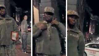 Fake Army Panhandler Gets Called Out By A Real Veteran Stolen Valor [upl. by Aynik553]