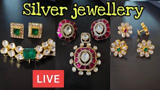 🥳✅️Sree Pearls live 👉 7032708199 Silverearstuds jumkas Sree Pearls [upl. by Gilus558]