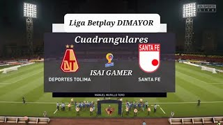 Tolima vs Santa fe Cuadrangulares Liga BetPlay Goles 41 [upl. by Mirabella]