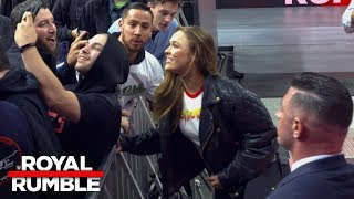 Ronda Rousey returns to ringside after Royal Rumble 2018 goes off the air Exclusive Jan 28 2018 [upl. by Tann867]