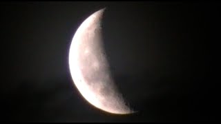 Waning crescent moon [upl. by Aihseym]