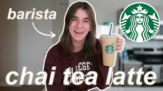 How To Make A Starbucks Chai Tea Latte At Home  by a barista [upl. by Abbotsun]