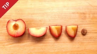 How to Pit a Plum in Under 10 Seconds  CHOW Tip [upl. by Asoj]