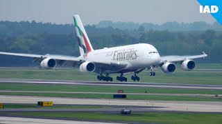 WINDY TAKEOFFS amp LANDINGS UPCLOSE  Washington Dulles Plane Spotting [upl. by Thaine229]