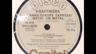 Kraftwerk  Europe Endless  TransEurope Express  Metal on Metal 12Inch Promo 1977 [upl. by Enelehs]