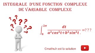 INTÉGRALE DUNE FONCTION COMPLEXE DE VARIABLE COMPLEXE théorème des résidus [upl. by Grethel]