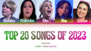 Cimorelli  Top 20 Songs of 2023 Over 4 chords Color Coded Lyrics [upl. by Yllil]