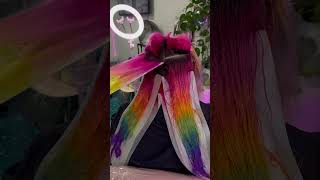 Watch me paint some rainbows 🌈 art artist painting rainbowhair hair haircolor [upl. by Igiul]