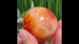 Carnelian with Quartz Sphere Healing Crystal Ball 162g 49mm [upl. by Ahsinot]