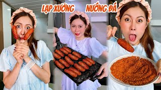 Tự Làm Lạp Xưởng Nướng Đá Tại NhàToát Mồ Hôi 😆 [upl. by Humfried361]