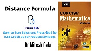 DISTANCE FORMULA  Ch28  Ex28 part 1  Class 9  SELINA  Mathematics [upl. by Pernell871]