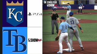 IN ENGLISH  KANSAS CITY ROYALS  TAMPA BAY RAYS  MLB THE SHOW 24 [upl. by Nolana]