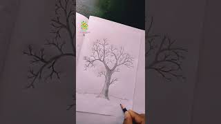 Dry tree amazing drawing 🌿🌲🌲Nithshanart [upl. by Aillij226]