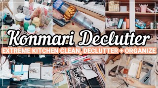 KONMARI METHOD CLEAN AND DECLUTTER WITH ME  KITCHEN DECLUTTER amp ORGANIZATION  Konmari Declutter [upl. by Naujud]