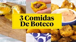 3 COMIDAS DE BOTECO PARA FAZER EM CASA [upl. by Trevlac]