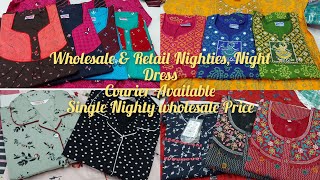 wholesale nighties in chickpet bangalorecottonumbrellafeeding nighties shopnightwear130Rs [upl. by Licht29]