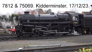 7812 amp 75069 on Santa Trains at Kidderminster 171223 Also Phoebe on Coalyard Miniature Railway [upl. by Ainet]