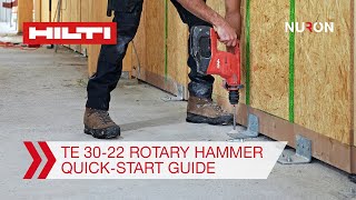 Hilti Nuron TE 3022 Cordless Rotary Hammer  Quickstart Guide [upl. by Bohrer651]