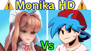 Friday Night Funkin VS Monika HD FULL WEEK Cutscenes FNF HD Mod Week 6 Doki Doki Literature Club [upl. by Selene]