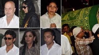 Farooq Sheikhs FUNERAL Deepti Naval Farhan Tabu ATTEND [upl. by Melosa]