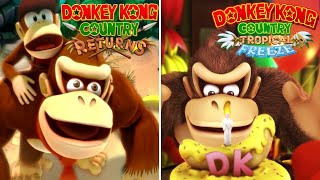 Donkey Kong Country Returns  Tropical Freeze  Full Game Coop Walkthrough [upl. by Anaihs]