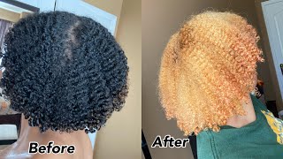 I BLEACHED MY NATURAL HAIR AT HOME  BRAD MONDO APPROVED👍🏽 [upl. by Ssitruc]