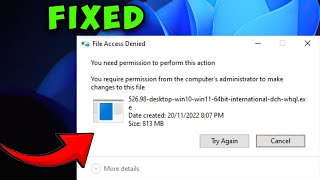 Fix Folder Access Denied  You need permission to perform this action in Windows 10 11 8 [upl. by Enaid]