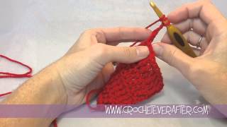 Treble Crochet Tutorial 6 TR in Front Loop Only [upl. by Shanleigh]