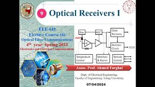 Lec 9 EE433 Spring 2024 Optical Receivers I [upl. by Pernick745]