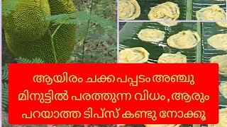 CHAKKA PAPPADAM RECIPE എളുപ്പത്തിൽ ചക്ക പപ്പടം ഉണ്ടാക്കാം   JACKFRUIT PAPPADAM   ചക്ക പപ്പടം [upl. by Llerud239]