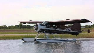 HD Beautiful Dehavilland DHC2MK1 Beaver On Floats Takeoff CSU3 [upl. by Nymzaj765]