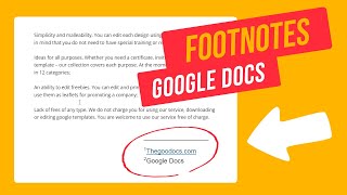 How to Add Footnotes in Google Docs  Insert Footnotes Google Docs [upl. by Cullie]