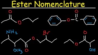 Naming Esters  IUPAC Nomenclature Branches Substituents amp Benzene Rings  Organic Chemistry [upl. by Johnson]