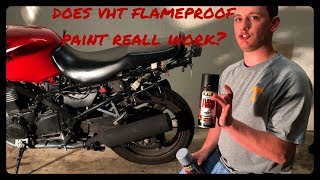 VHT Flameproof Paint and Primer Really WorkHere are the results Motorcycle Muffler Exhaust Pipes P2 [upl. by Sirah]