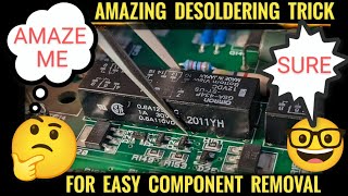 Desoldering Made Easy  Amazing Trick  Soldering Tutorial [upl. by Australia]