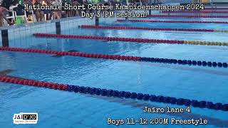 NSCK 2024 day 3  PM session  boys 1112 200M Freestyle Jaïro  SZB [upl. by Nyladgam488]